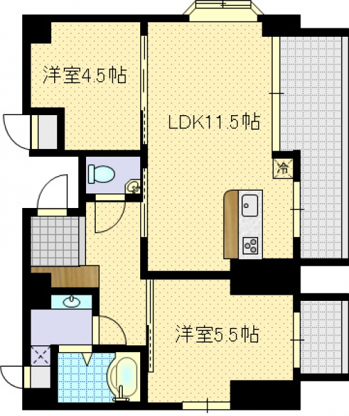 ハウスセゾン御所南  1602号室